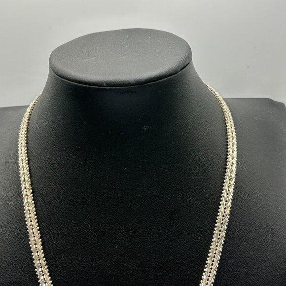 Milor Riccio Chain Necklace Sterling Silver Panther Head Clasp 16.5” 29 Grams - Picture 4 of 11